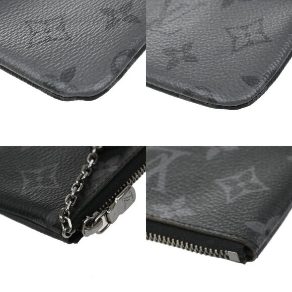 LOUIS VUITTON Pochette Cle Coin Case Monogram Eclipse Reverse BK M80905 86RF577 - Picture 7 of 14